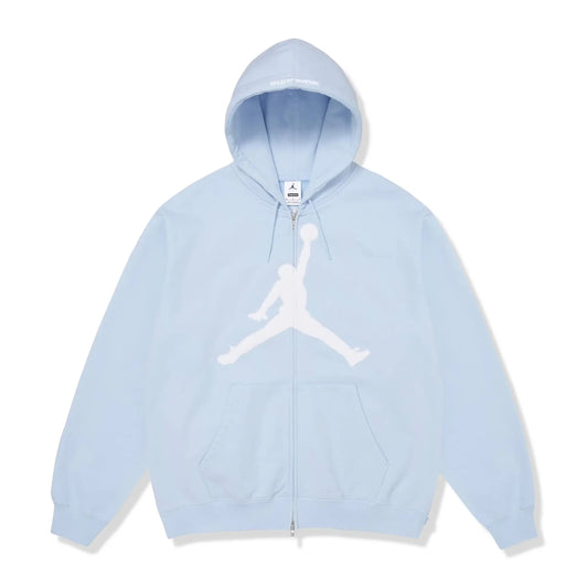 Supreme x Jordan Zip Up Hooded Sweatshirt Blue