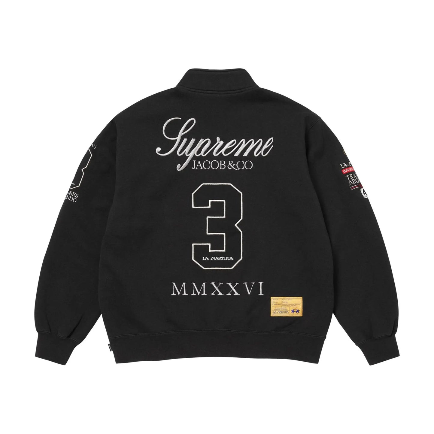 Supreme x La Martina x Jacob & Co Zip Up Sweatshirt Black