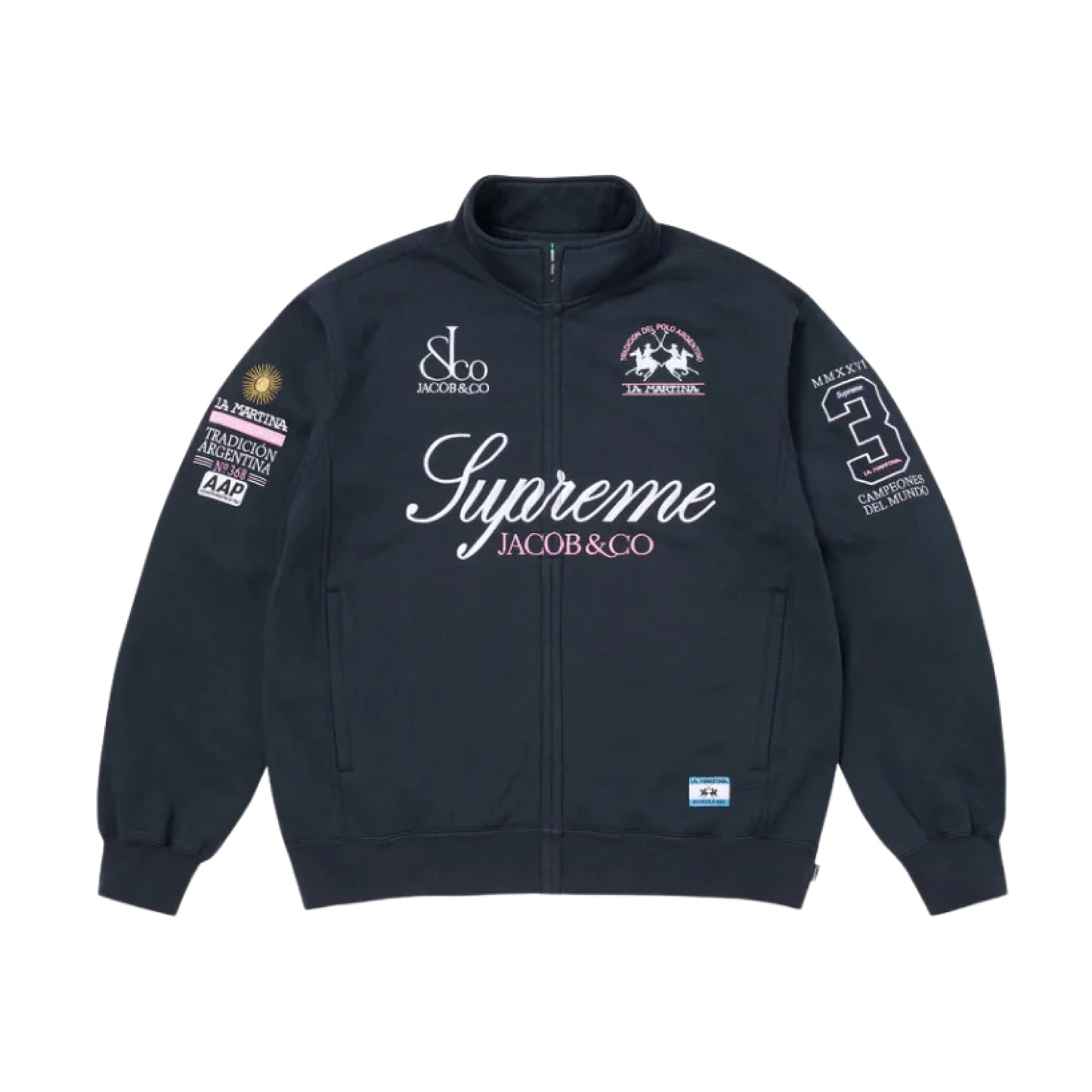 Supreme x La Martina x Jacob & Co Zip Up Sweatshirt Navy