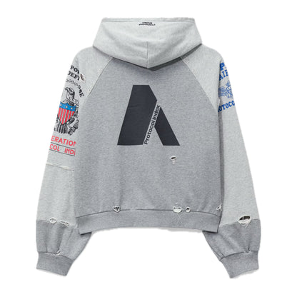 Protocol Index ARMY Reconstructed Zip Hoodie Grey