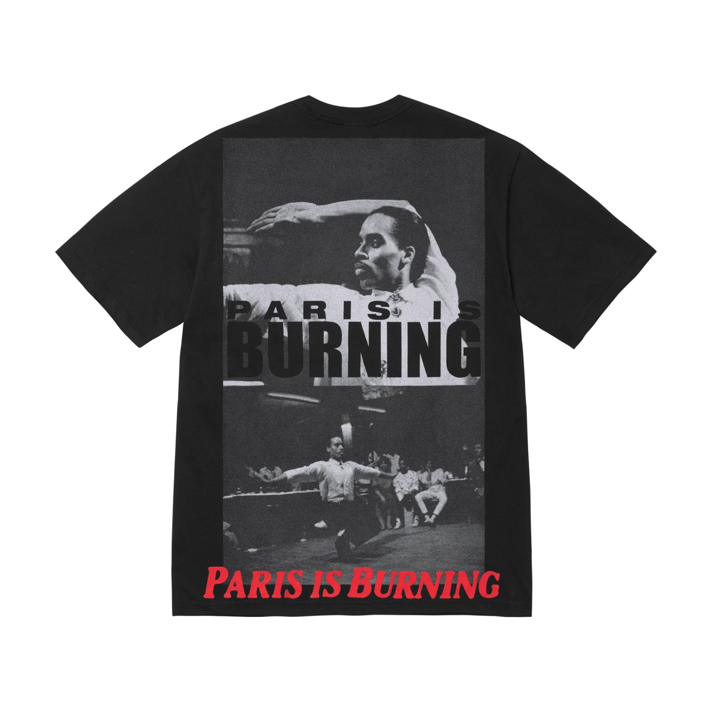 Supreme Paris Is Burning Tee Black