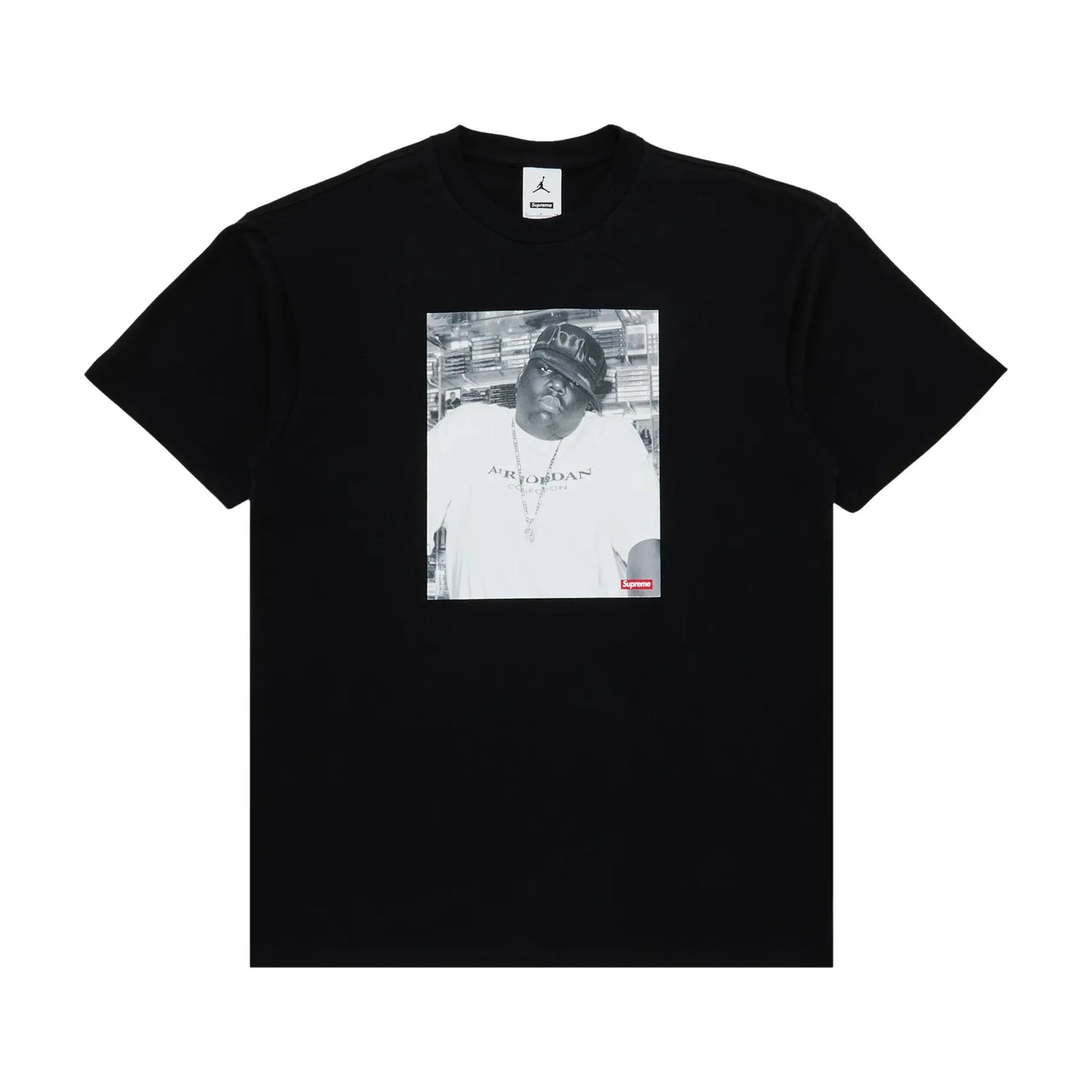 Supreme  x Jordan Biggie Short-Sleeve Tee Black