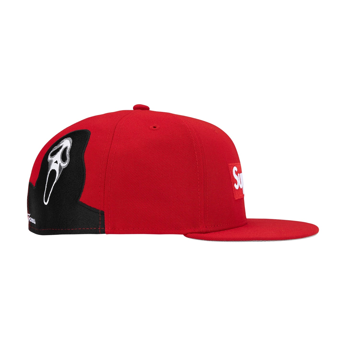 Supreme Ghostface Box Logo New Era Fitted Cap Red