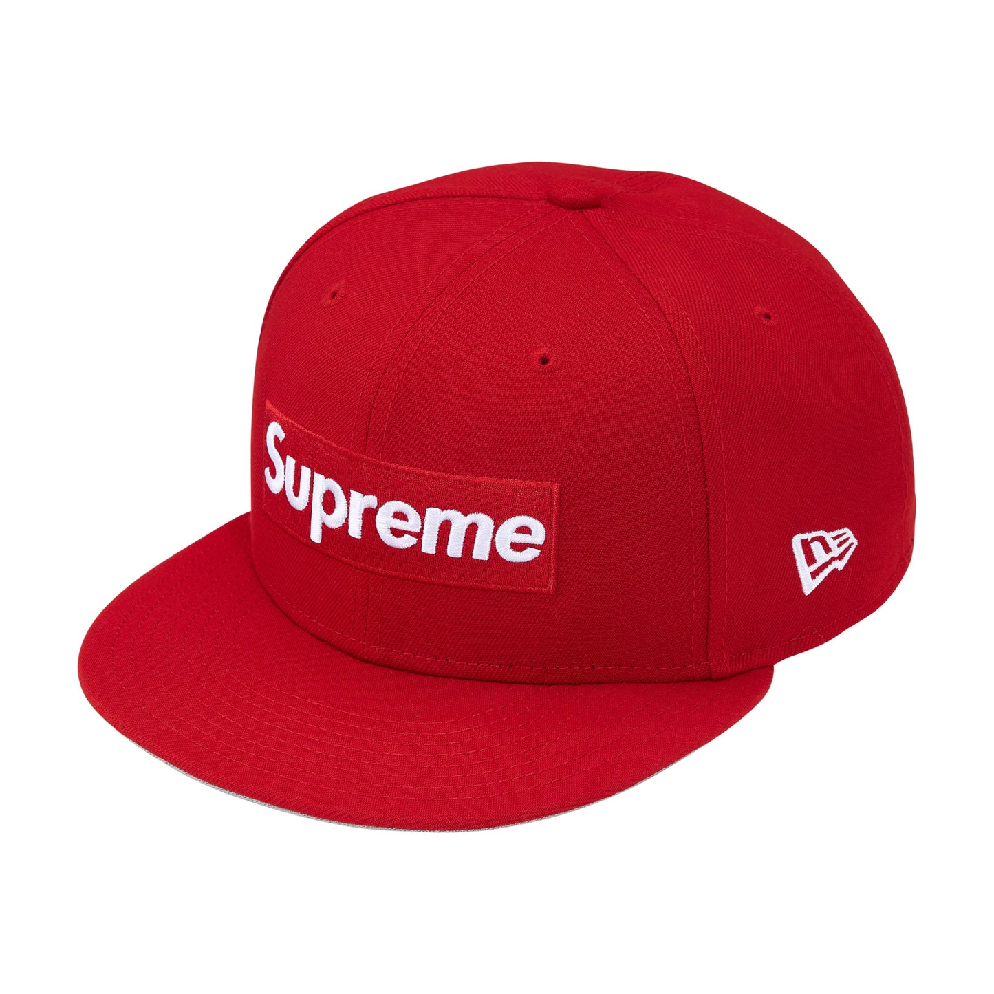 Supreme Ghostface Box Logo New Era Fitted Cap Red