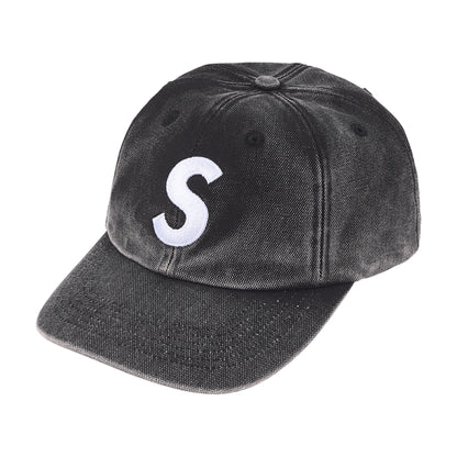 SupremePigment Coated S Logo 6-Panel Faded Black