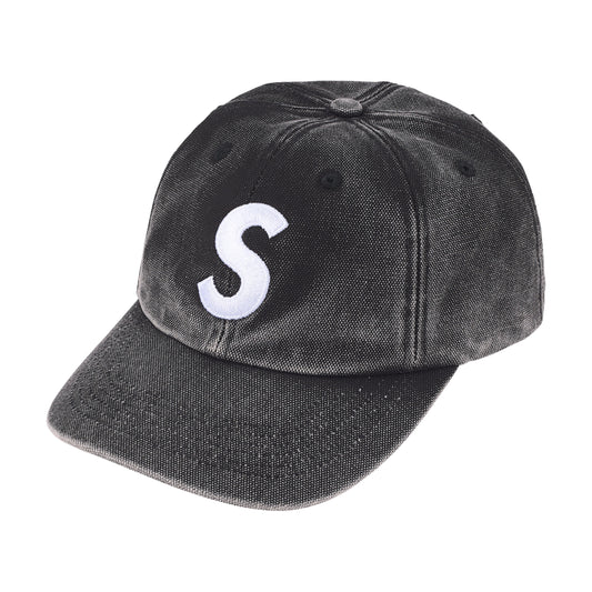 SupremePigment Coated S Logo 6-Panel Faded Black