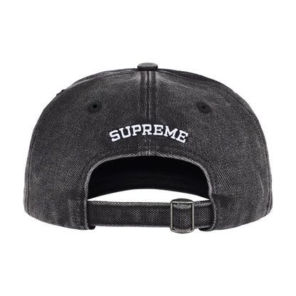 SupremePigment Coated S Logo 6-Panel Faded Black