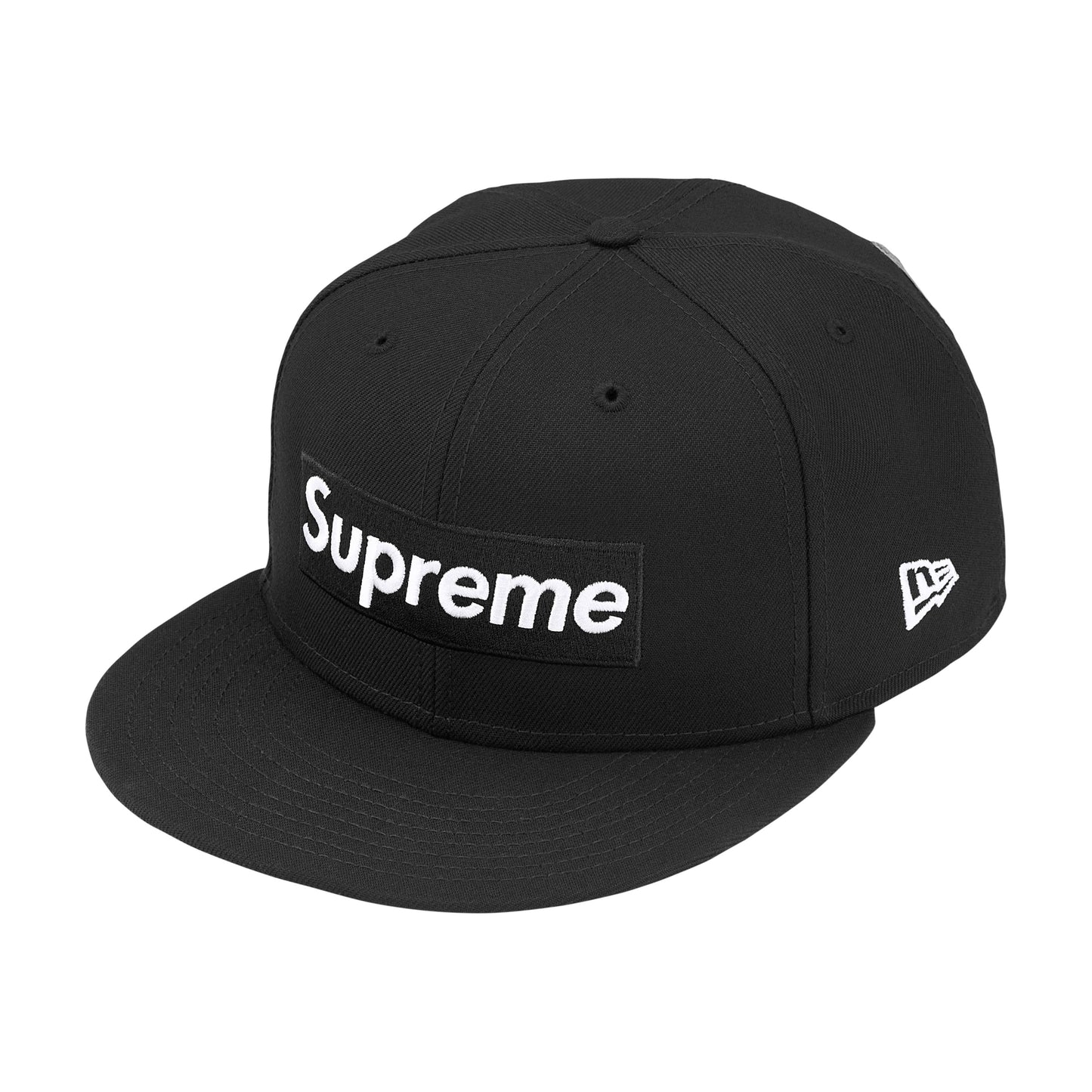 Supreme Rings Box Logo New Era Fitted Cap Black