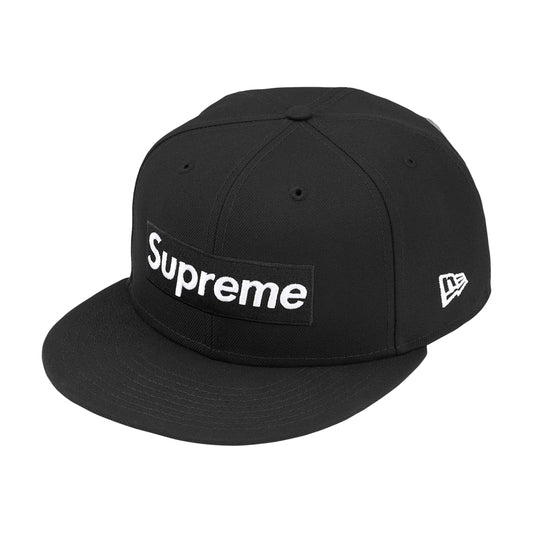 Supreme Rings Box Logo New Era Fitted Cap Black