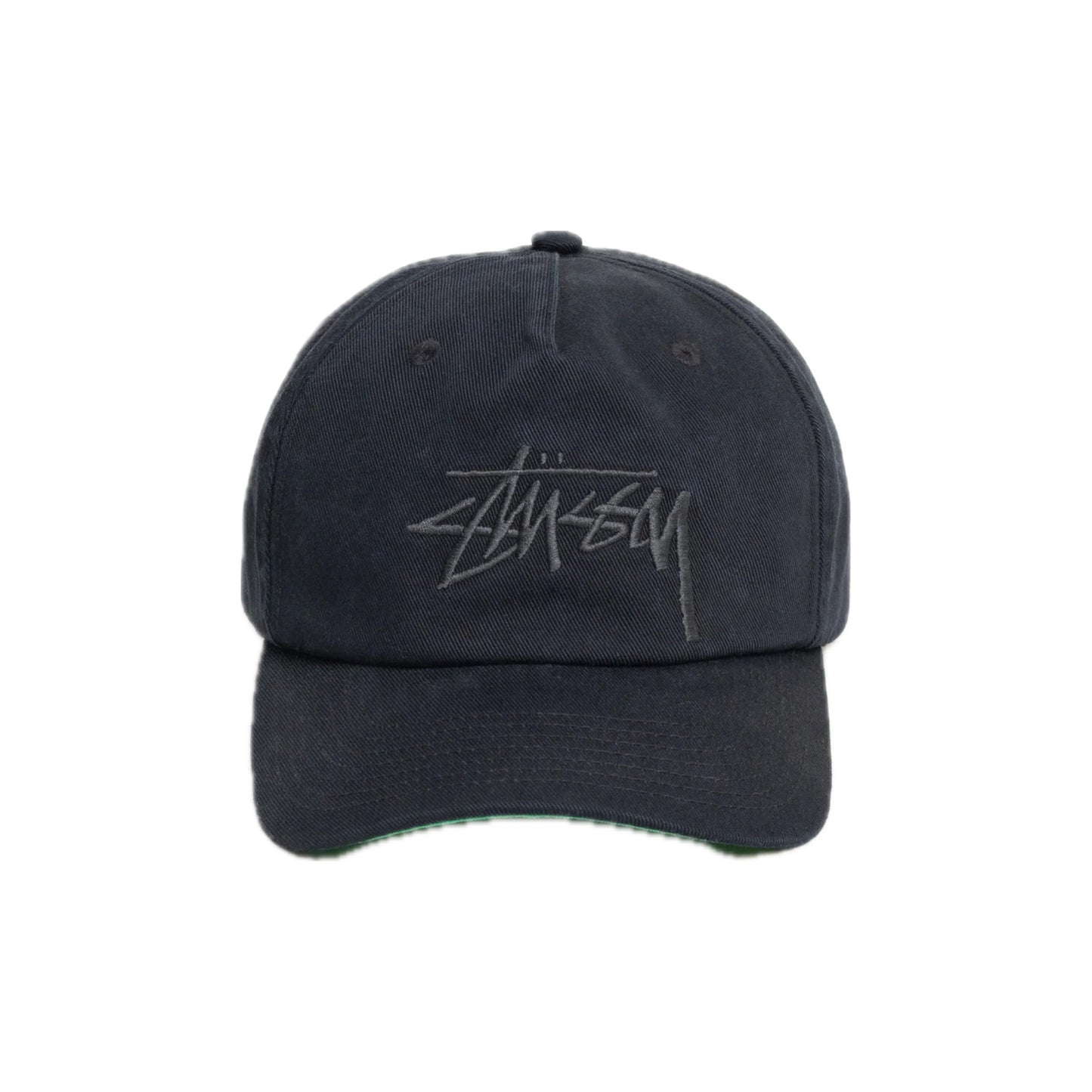 Stussy Big Stock Snapback Cap Black On Black