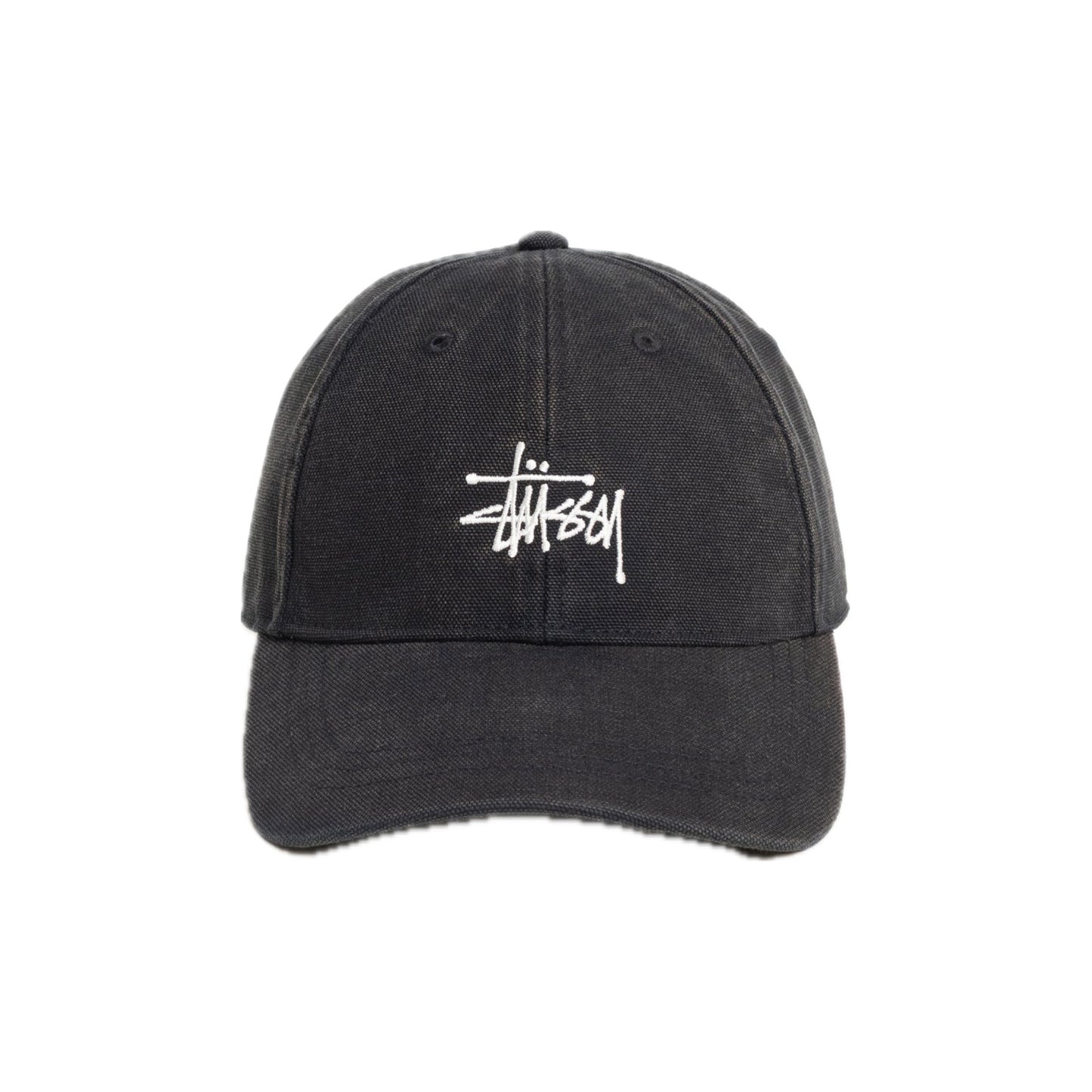 Stussy Basc Logo Canvas Cap Black