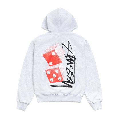 Stussy Tall Dice Zip Hoodie Light Grey