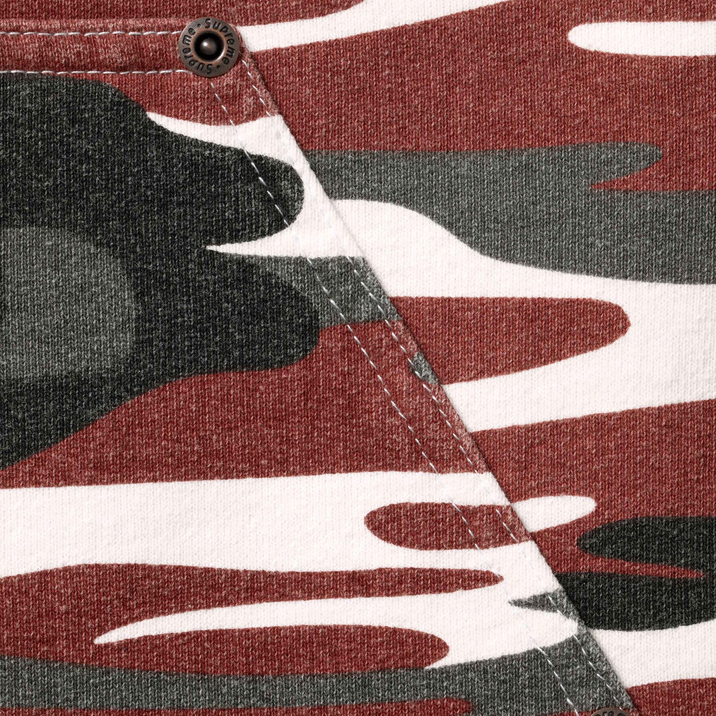 Supreme Double Knee Painter Sweatshort Red Camo