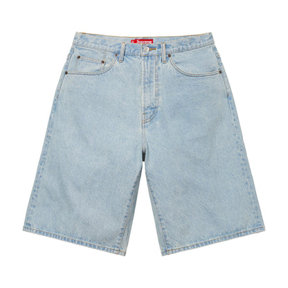 Supreme Baggy Denim Short Washed Light Indigo Blue