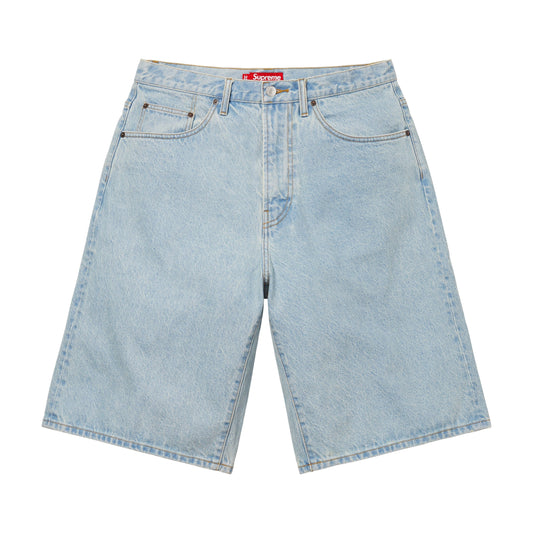 Supreme Baggy Denim Short Washed Light Indigo Blue