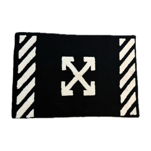 Off-White Arrow Stripes Logo Door Mat Rug Black