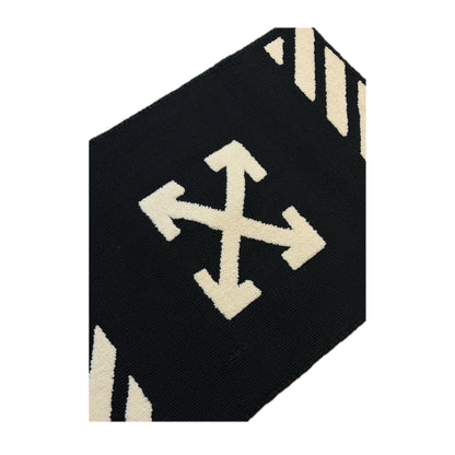 Off-White Arrow Stripes Logo Door Mat Rug Black