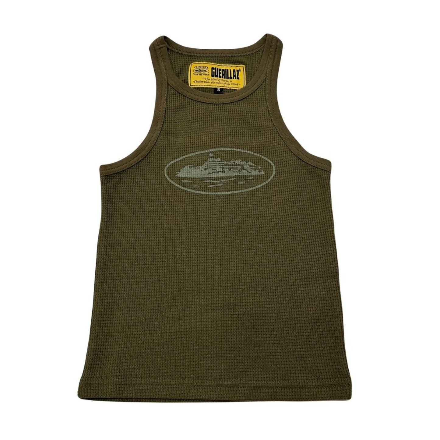 Corteiz Women's Alcatraz Tank Top Olive Green