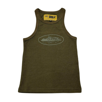 Corteiz Women's Alcatraz Tank Top Olive Green