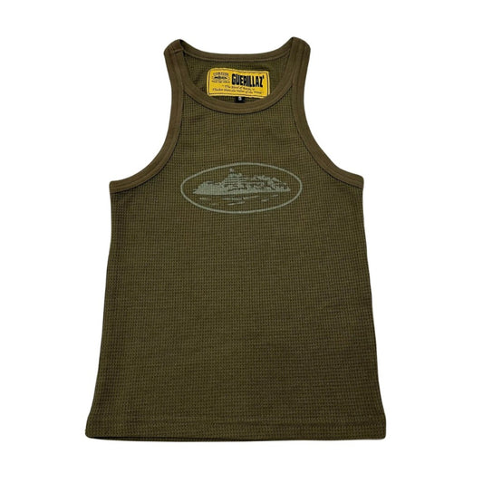Corteiz Women's Alcatraz Tank Top Olive Green