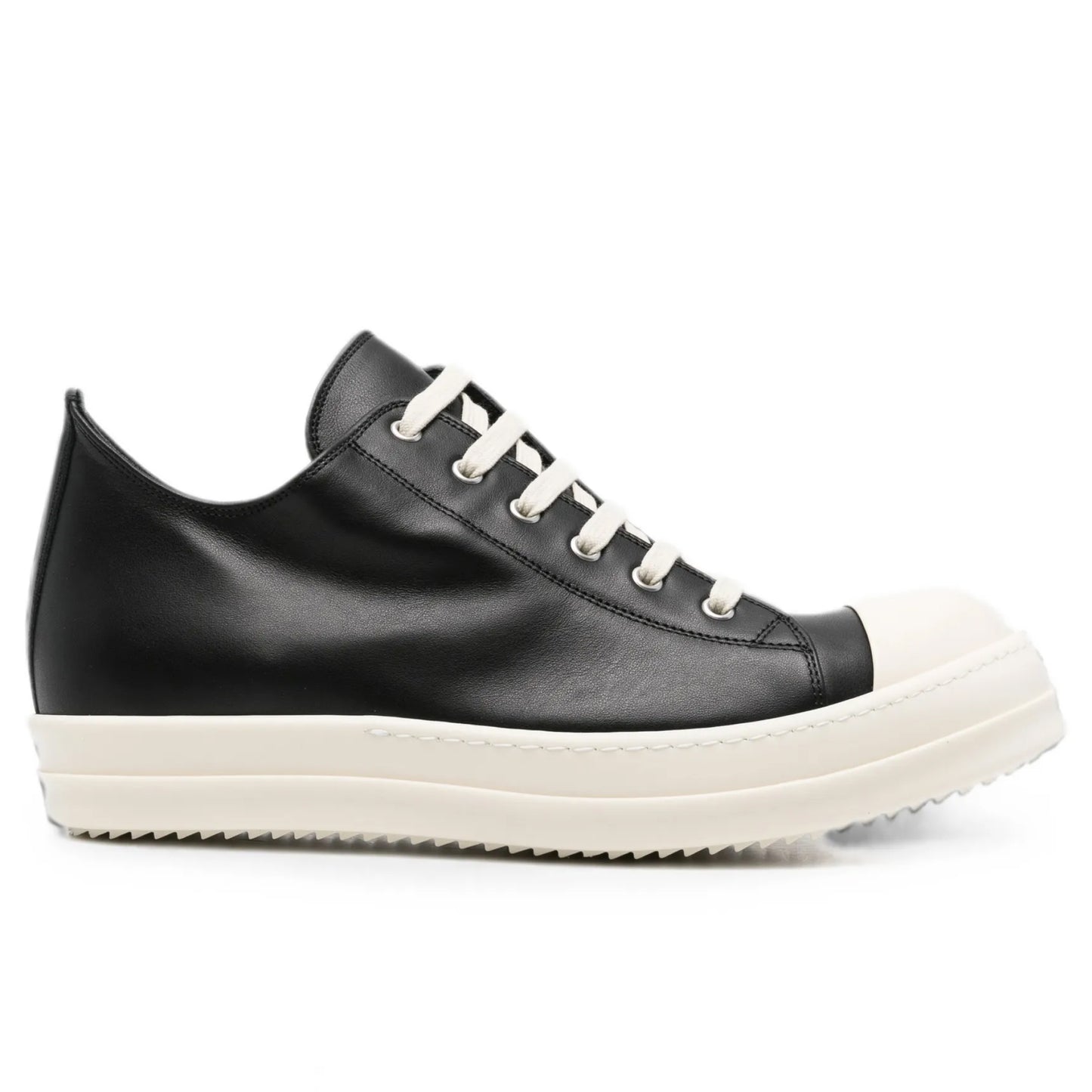 Rick Owens Leather Sneakers Low Black