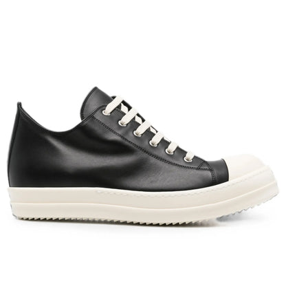 Rick Owens Leather Sneakers Low Black