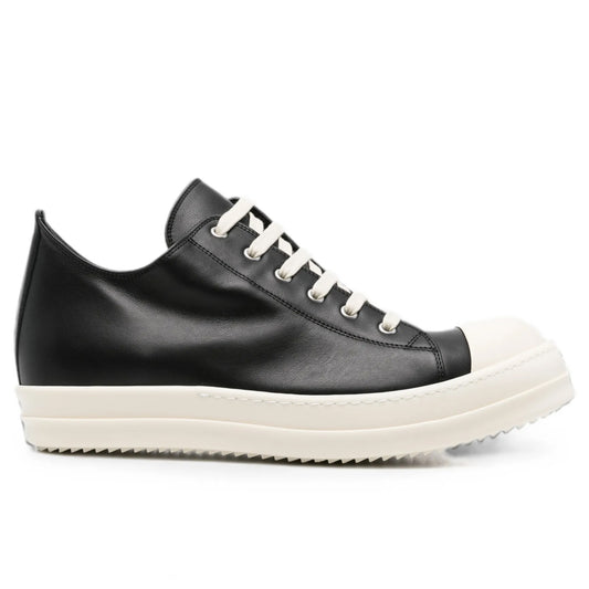 Rick Owens Leather Sneakers Low Black