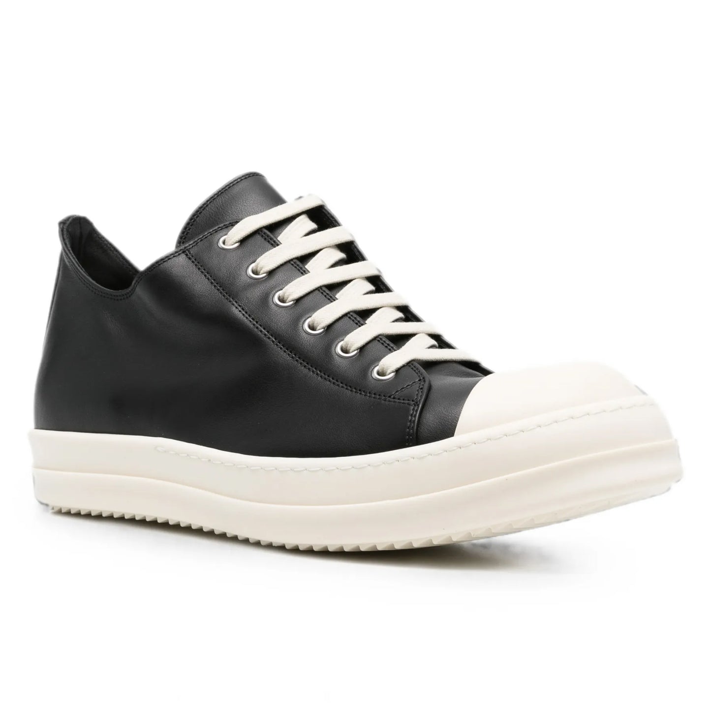 Rick Owens Leather Sneakers Low Black