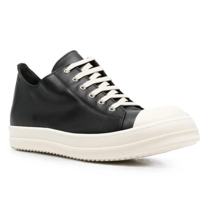 Rick Owens Leather Sneakers Low Black