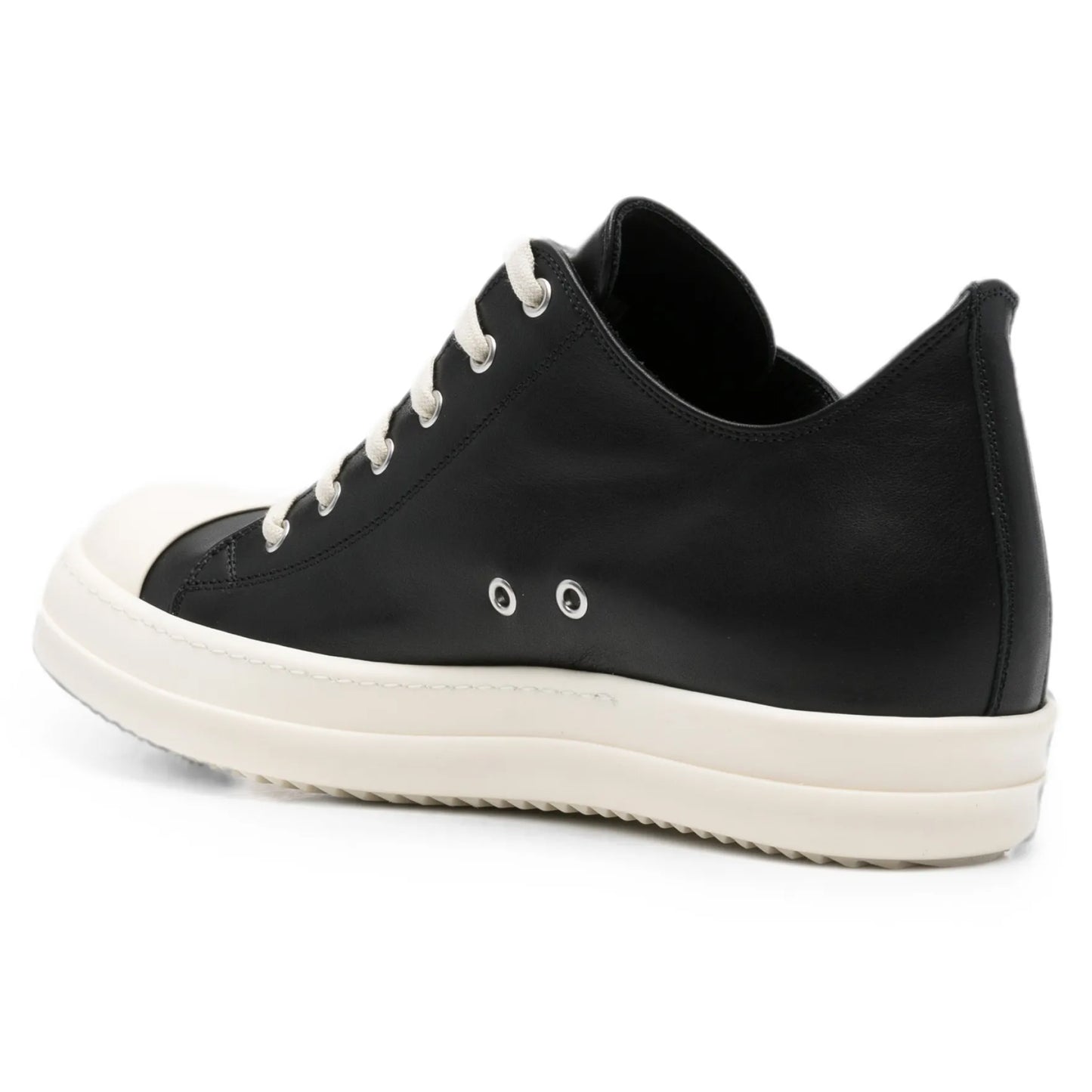 Rick Owens Leather Sneakers Low Black
