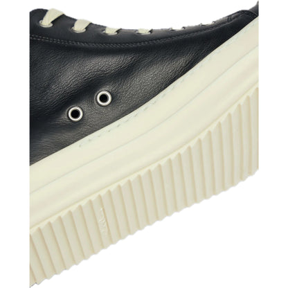 Rick Owens Leather Sneakers Low Black