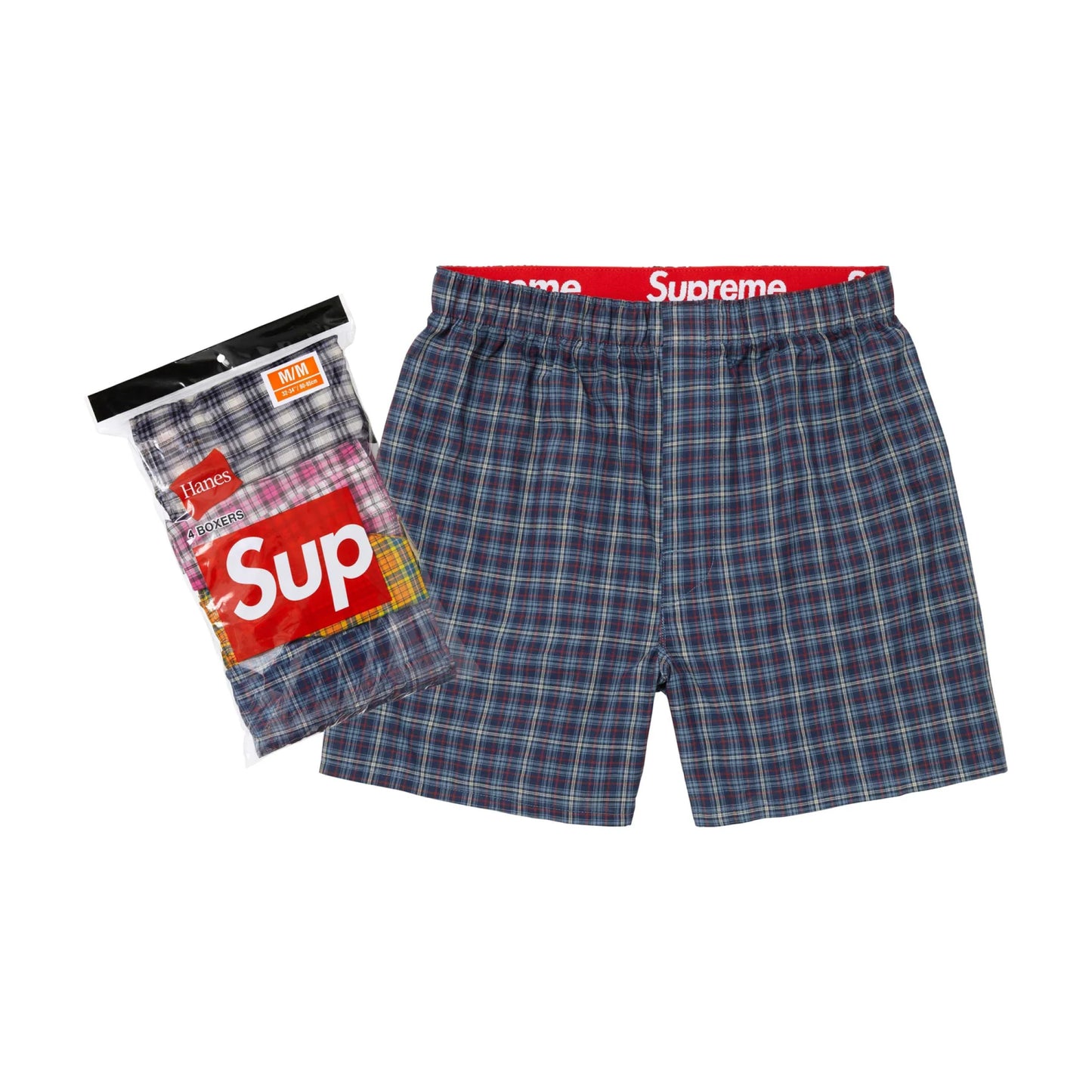 Supreme Supreme x Hanes Plaid Boxers Multicolor (4 Pack)