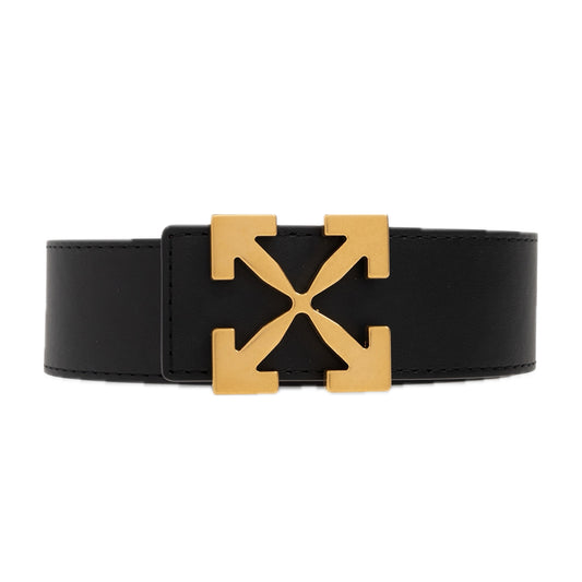 Off White Reversible Arrow Logo Belt Black/Gold