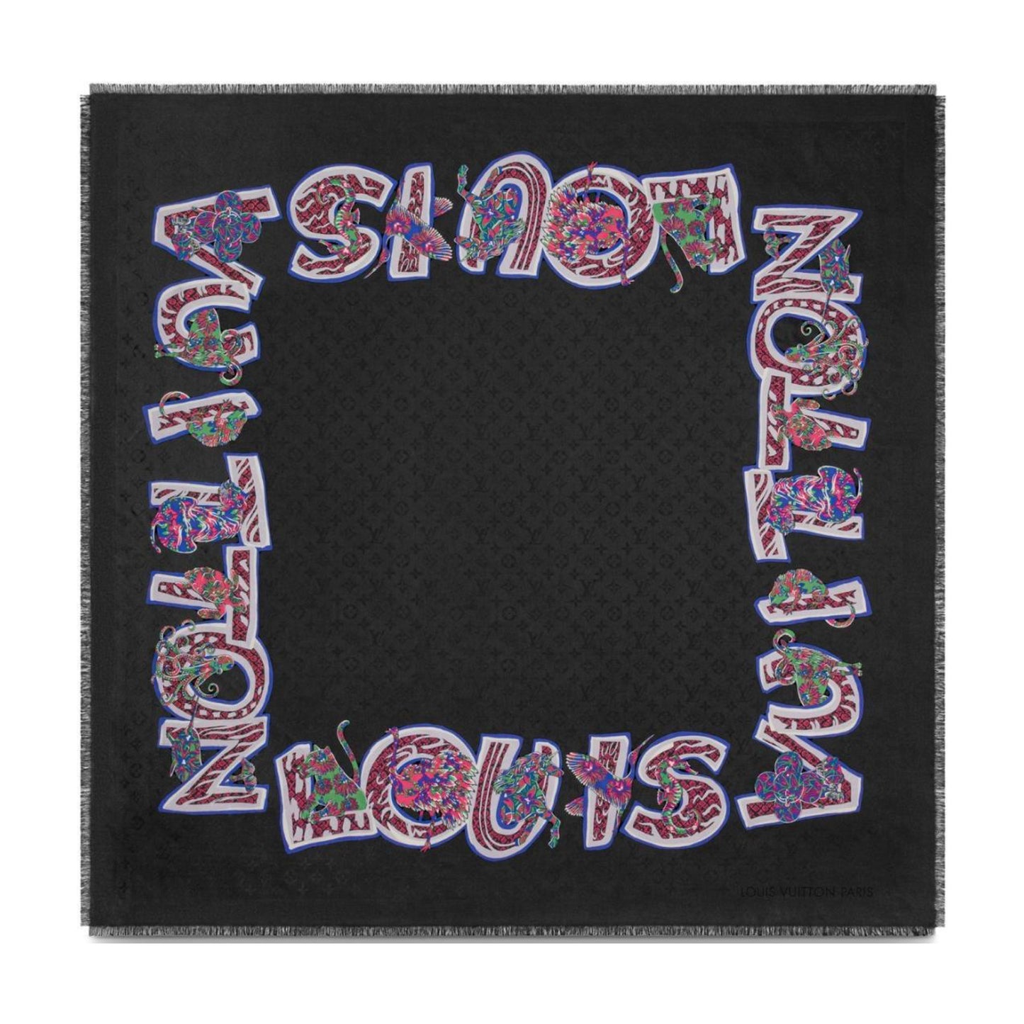 Louis Vuitton Square Animal Monogram Scarf
