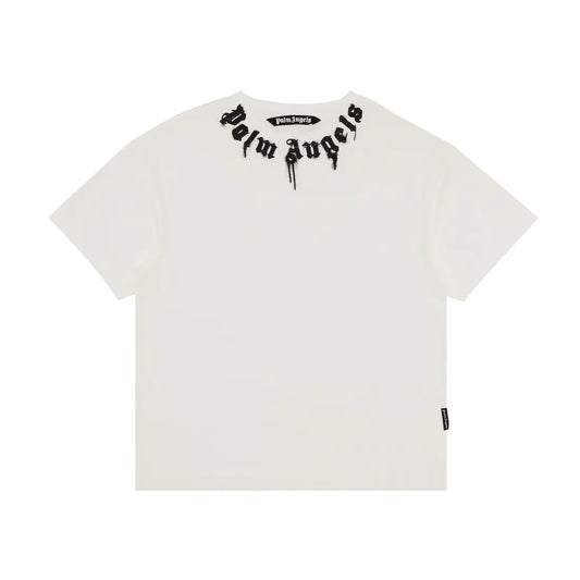Palm Angels Curved Logo Tee White