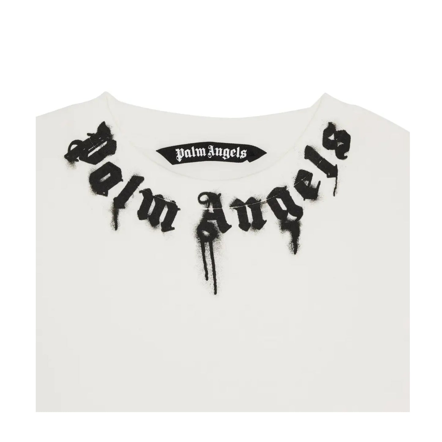 Palm Angels Palm Beach Heart Sprayed Logo T-Shirt Weiß