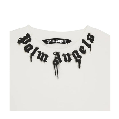 Palm Angels Palm Beach Heart Sprayed Logo T-Shirt Weiß