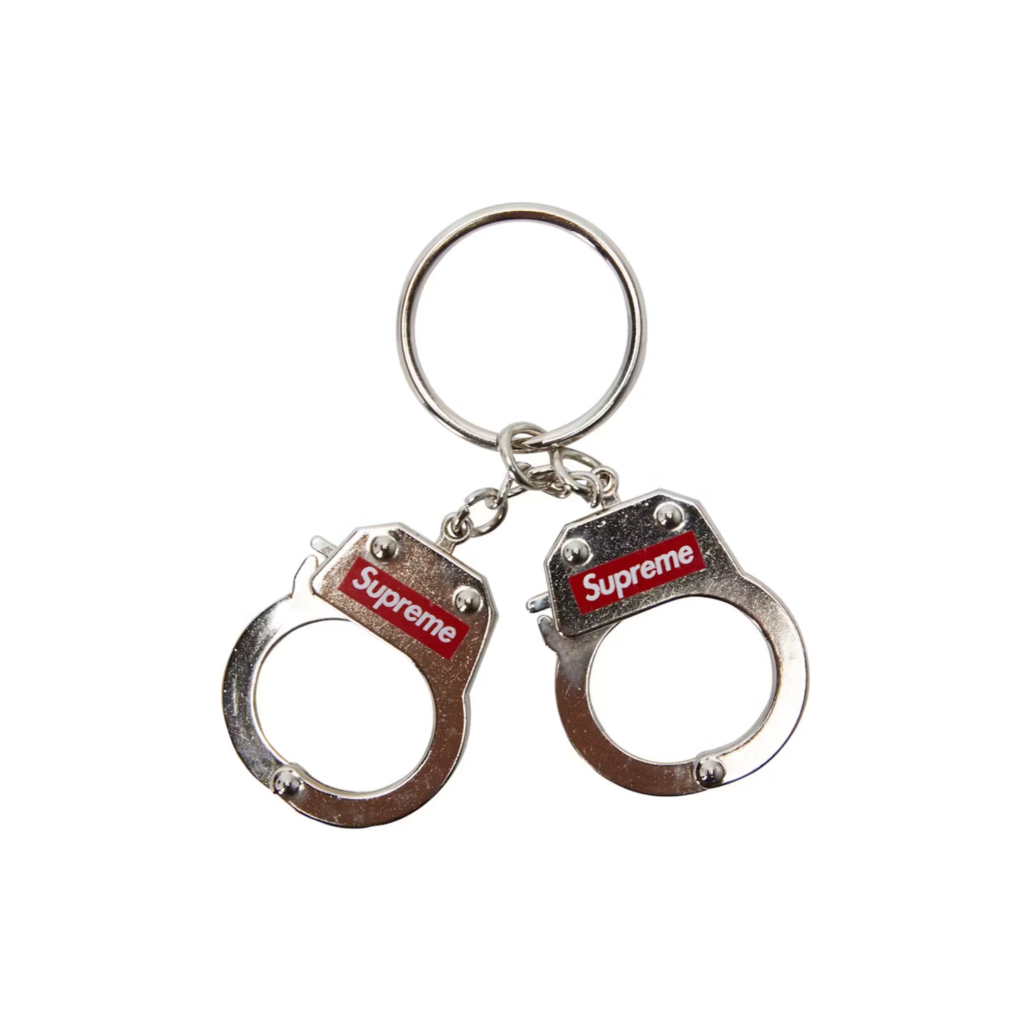 Supreme Handcuffs Keychain Silver