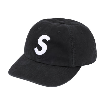 Supreme Washed Canvas S Logo 6-Panel Black