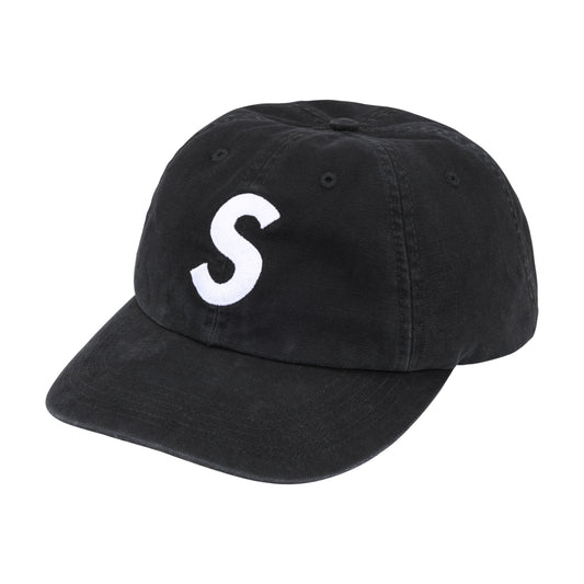 Supreme Washed Canvas S Logo 6-Panel Black