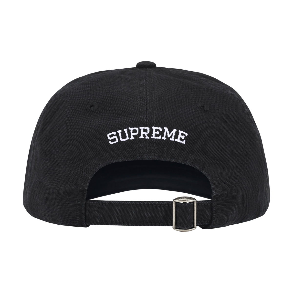Supreme Washed Canvas S Logo 6-Panel Black