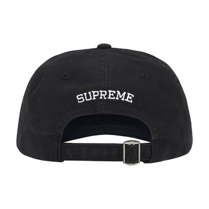 Supreme Washed Canvas S Logo 6-Panel Black