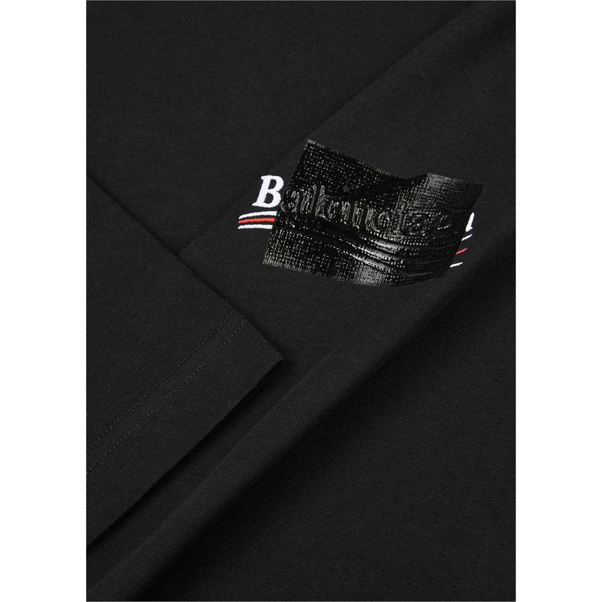 Balenciaga Political Taped Over Logo Tee Black