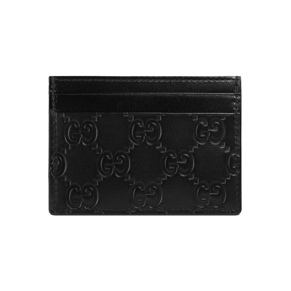 Gucci Monogram Leather Card Holder Black