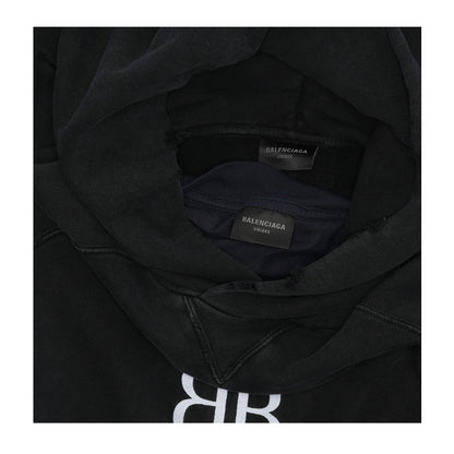 Balenciaga Apple Be Different Layered Oversized Hoodie Black