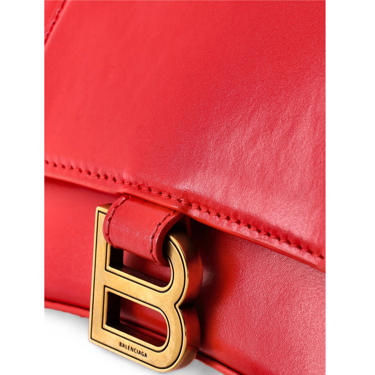 Balenciaga Hourglass Small Top Handle Bag Red