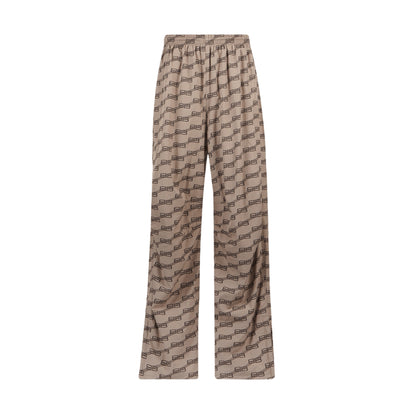 Balenciaga All-Over BB Monogram Tracksuit Pants Beige/Brown
