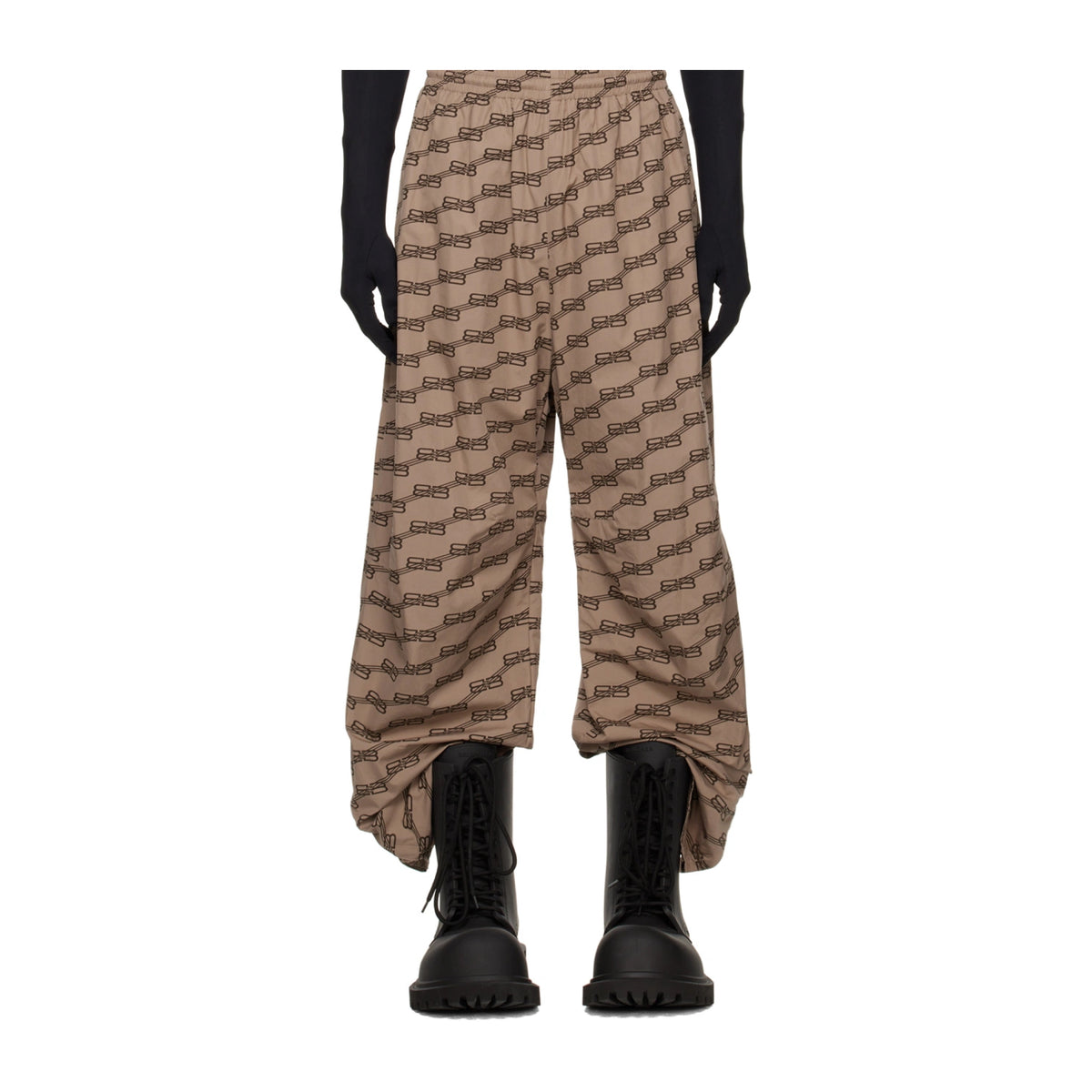Balenciaga All-Over BB Monogram Tracksuit Pants Beige/Brown