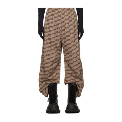 Balenciaga All-Over BB Monogram Tracksuit Pants Beige/Brown
