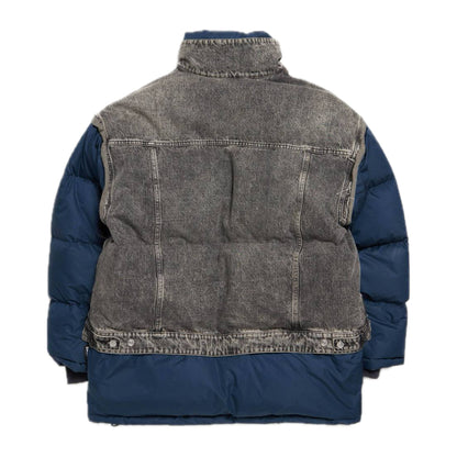 Balenciaga Pufferjacke mit Karomuster Schwarz